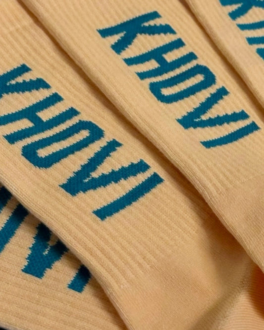 KHOVI Socks - Cream & Blue